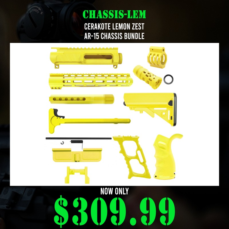 CERAKOTE LEMON ZEST | AR-15 CHASSIS BUNDLE