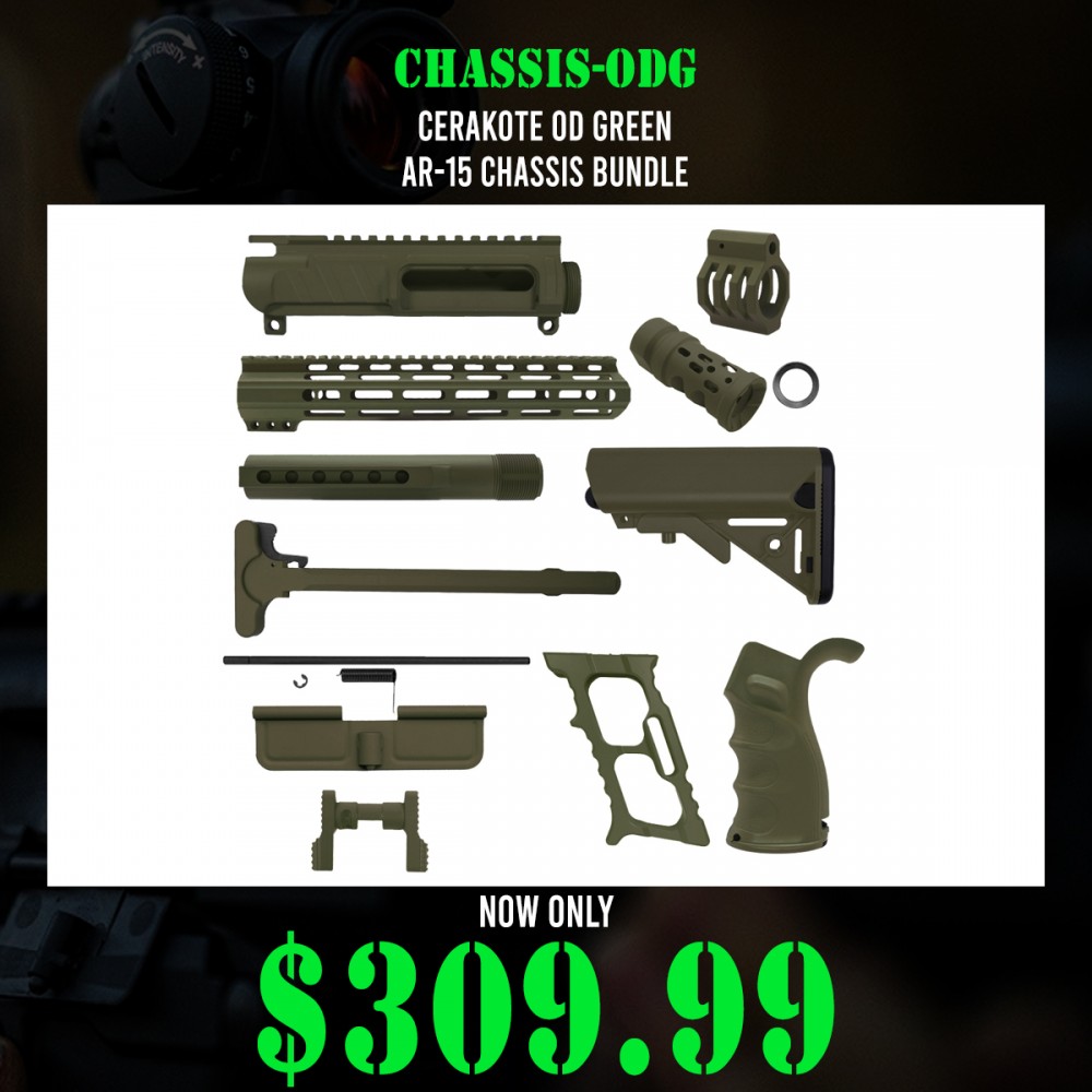 CERAKOTE OD GREEN | AR-15 CHASSIS BUNDLE