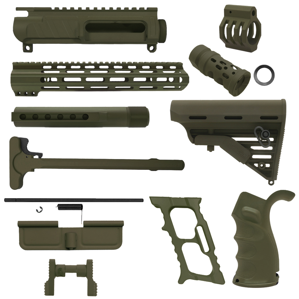 CERAKOTE OD GREEN | AR-15 CHASSIS BUNDLE CERAKOTE OD GREEN | AR-15 CHASSIS BUNDLE