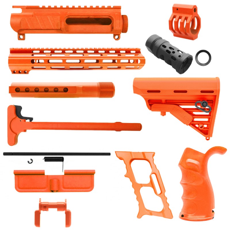 CERAKOTE HUNTER ORANGE | AR-15 CHASSIS BUNDLE CERAKOTE HUNTER ORANGE | AR-15 CHASSIS BUNDLE