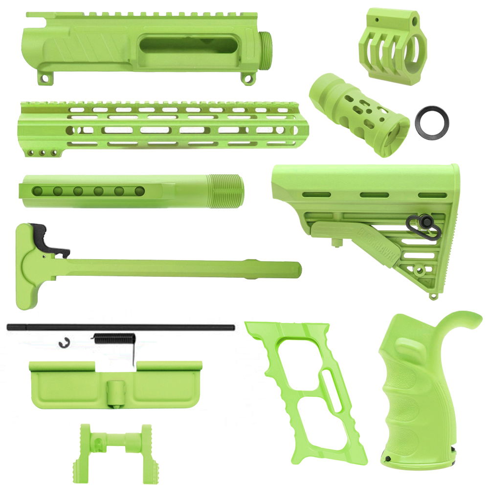 CERAKOTE ZOMBIE GREEN | AR-15 CHASSIS BUNDLE CERAKOTE ZOMBIE GREEN | AR-15 CHASSIS BUNDLE