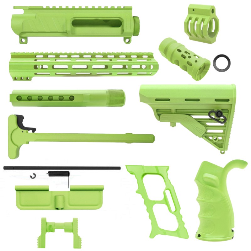 CERAKOTE ZOMBIE GREEN | AR-15 CHASSIS BUNDLE CERAKOTE ZOMBIE GREEN | AR-15 CHASSIS BUNDLE