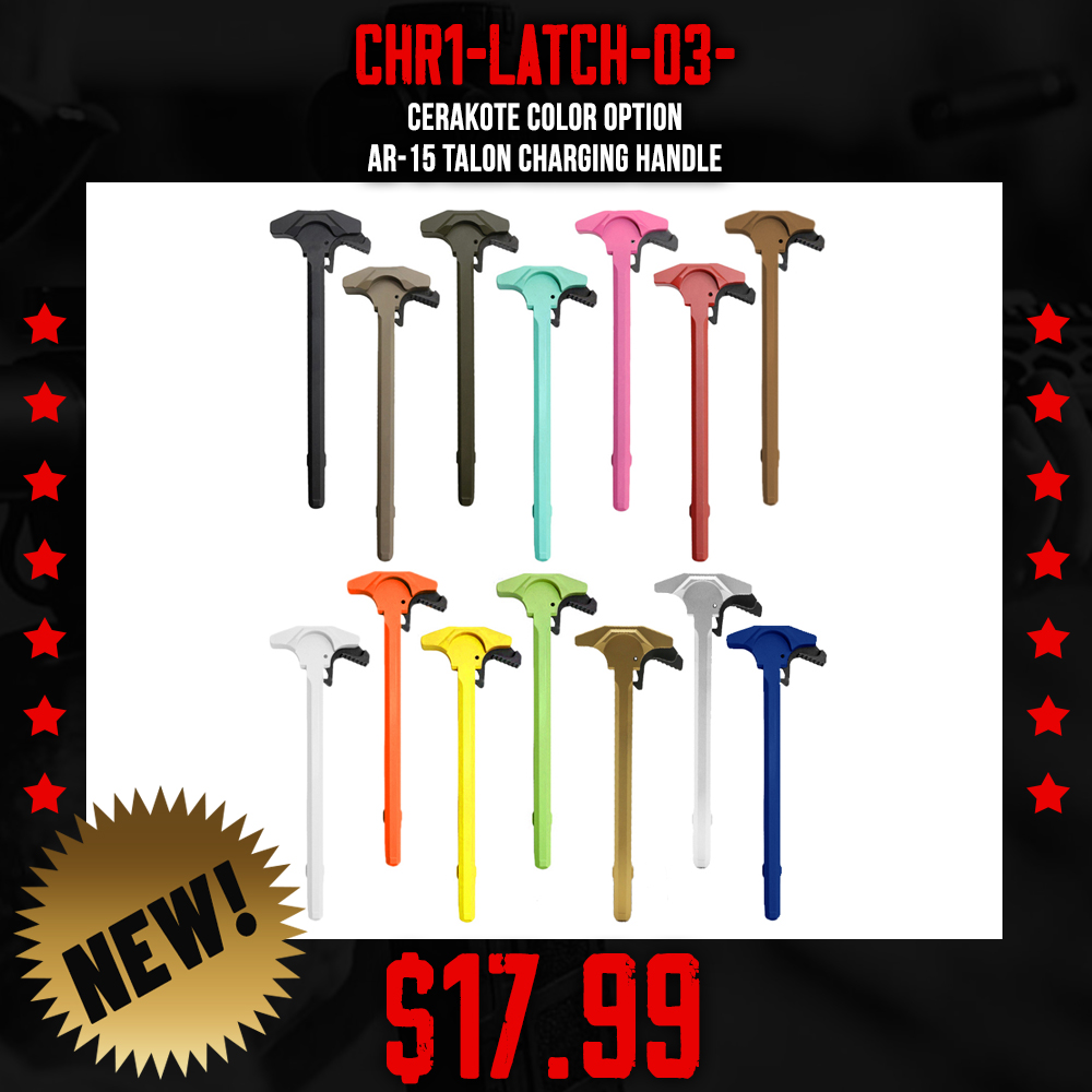 CERAKOTE COLOR OPTION| AR-15 Talon Charging Handle CERAKOTE COLOR OPTION| AR-15 Talon Charging Handle