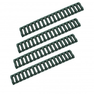 Ladder Rail Cover pack of 4 Carbine Length Quad Rails Handguard Green
