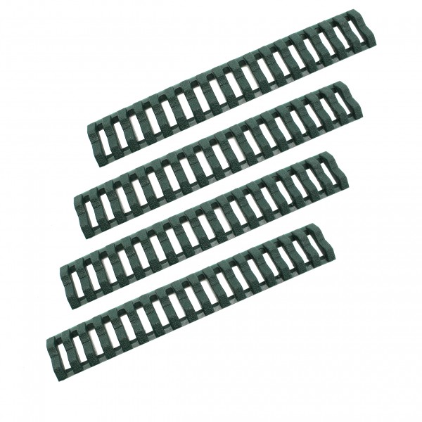 Ladder Rail Cover pack of 4 Carbine Length Quad Rails Handguard Green