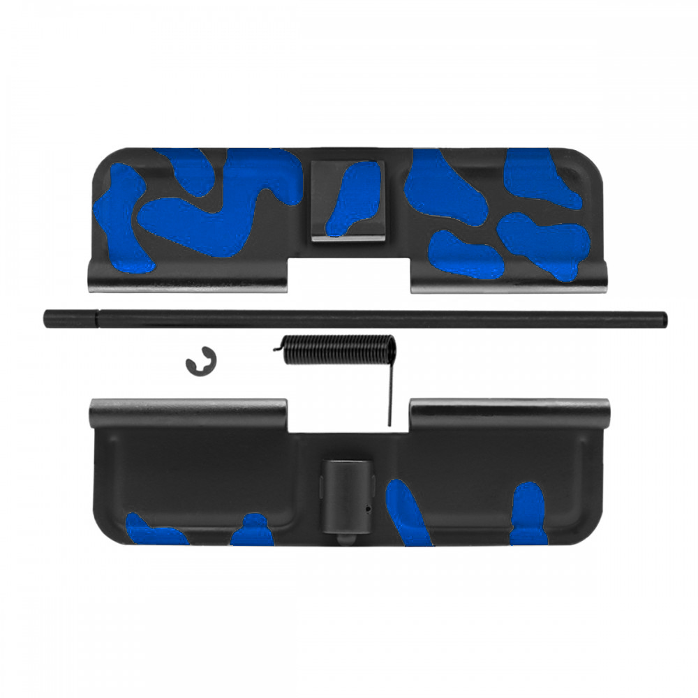 CERAKOTE CAMO BLU | AR-15 Ejection Port Cover | Dust Cover Assembly - Base BLK - Pattern - BLU CERAKOTE CAMO BLU | AR-15 Ejection Port Cover | Dust Cover Assembly - Base BLK - Pattern - BLU