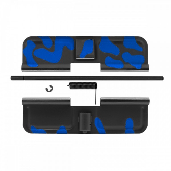 CERAKOTE CAMO BLU | AR-15 Ejection Port Cover | Dust Cover Assembly - Base BLK - Pattern - BLU