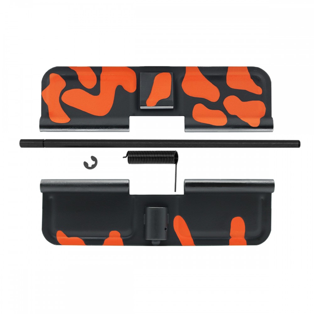 CERAKOTE CAMO| AR-15 Ejection Port Cover | Dust Cover Assembly| Black and Hunter Orange