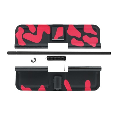 CERAKOTE CAMO RED | AR-15 Ejection Port Cover | Dust Cover Assembly - Base BLK - Pattern - RED
