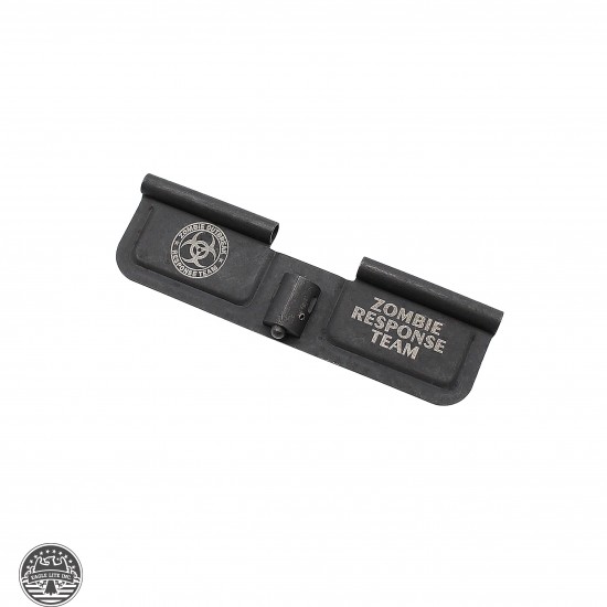 AR-15 Ejection Port Cover Door | Dust Cover Only: Laser Engraved “ZOMBIE RESPONSE TEAM” AR-15 Ejection Port Cover Door | Dust Cover Only: Laser Engraved “ZOMBIE RESPONSE TEAM”