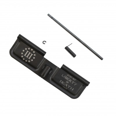 AR-15 Ejection Port Cover Dust Cover Assembly | ''Give Me Liberty Or Death'' Laser Etched