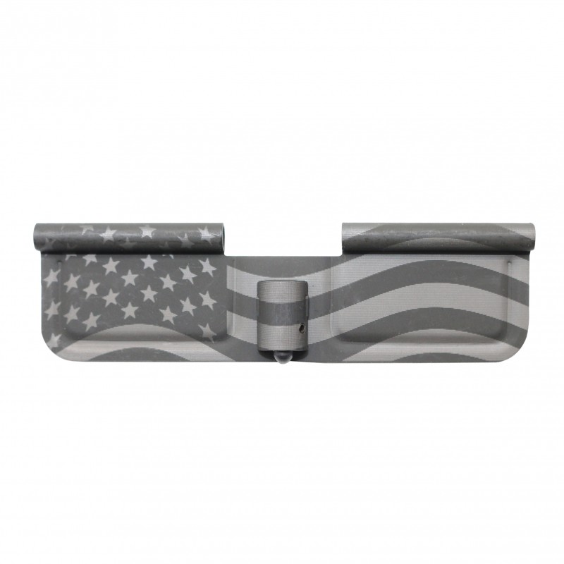 AR-15 Ejection Port Cover | Dust Cover Assembly- American Flag Laser Etched