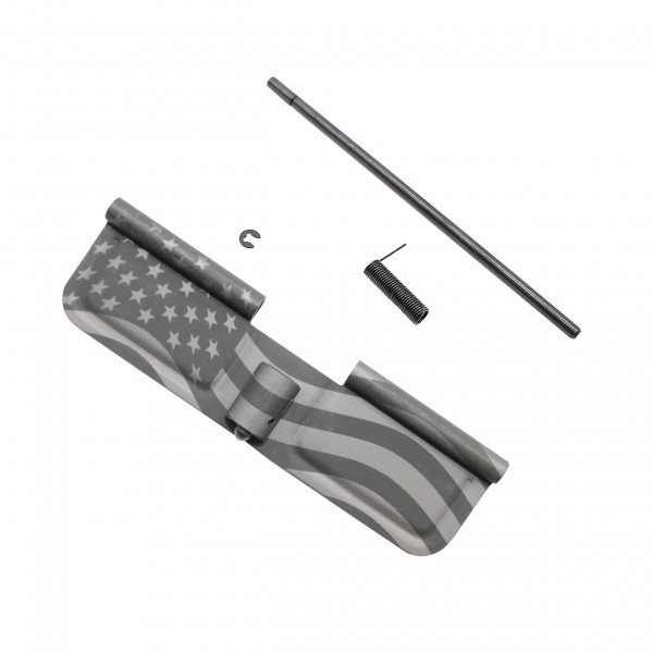 AR-15 Ejection Port Cover | Dust Cover Assembly- American Flag Laser Etched