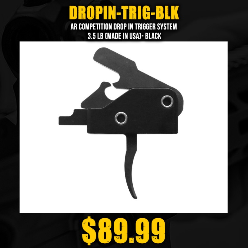 AR Competition Drop In Trigger System - 3.5 LB (Made in USA)- Black AR Competition Drop In Trigger System - 3.5 LB (Made in USA)- Black