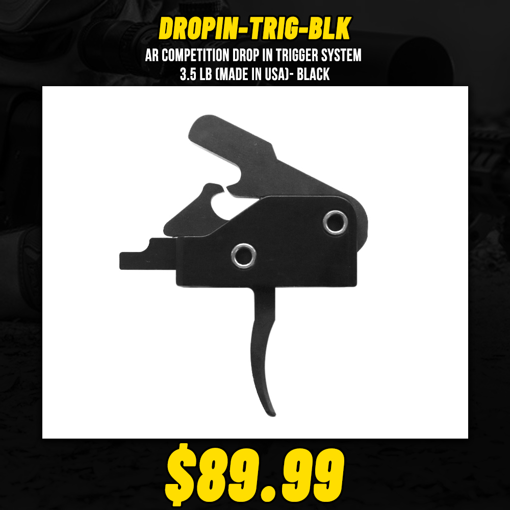AR Competition Drop In Trigger System - 3.5 LB (Made in USA)- Black AR Competition Drop In Trigger System - 3.5 LB (Made in USA)- Black