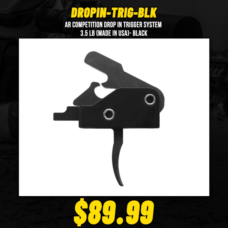 AR Competition Drop In Trigger System - 3.5 LB (Made in USA)- Black AR Competition Drop In Trigger System - 3.5 LB (Made in USA)- Black