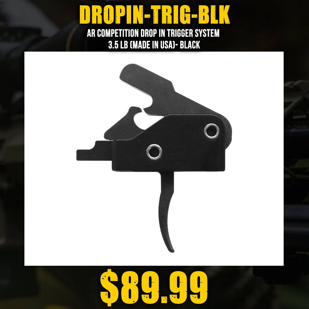 AR Competition Drop In Trigger System - 3.5 LB (Made in USA)- Black AR Competition Drop In Trigger System - 3.5 LB (Made in USA)- Black