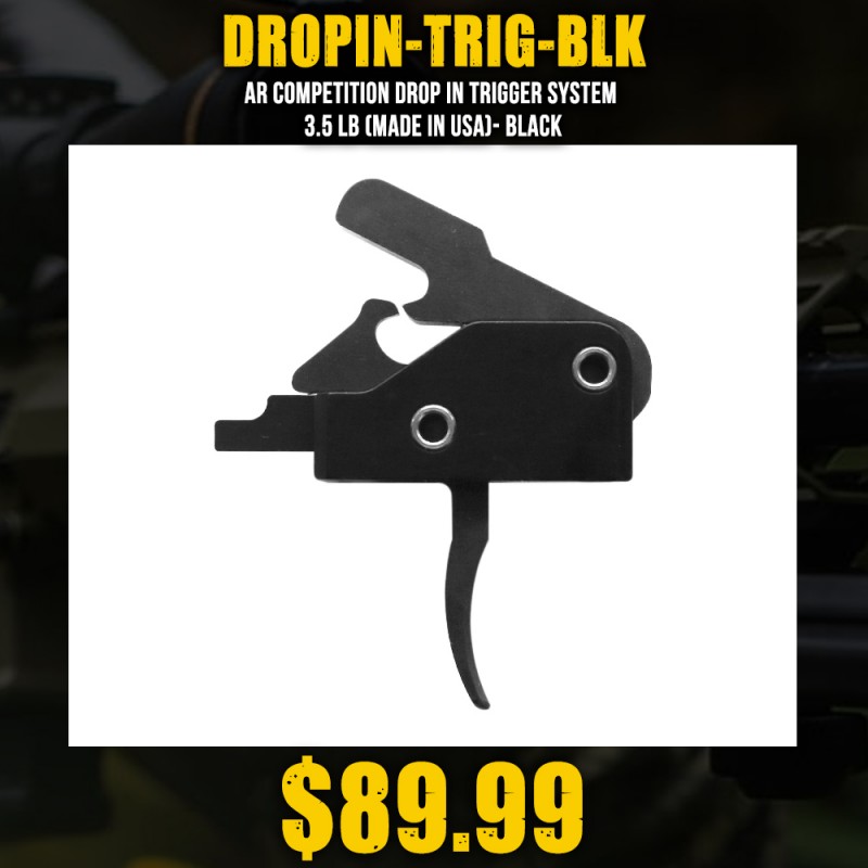 AR Competition Drop In Trigger System - 3.5 LB (Made in USA)- Black AR Competition Drop In Trigger System - 3.5 LB (Made in USA)- Black