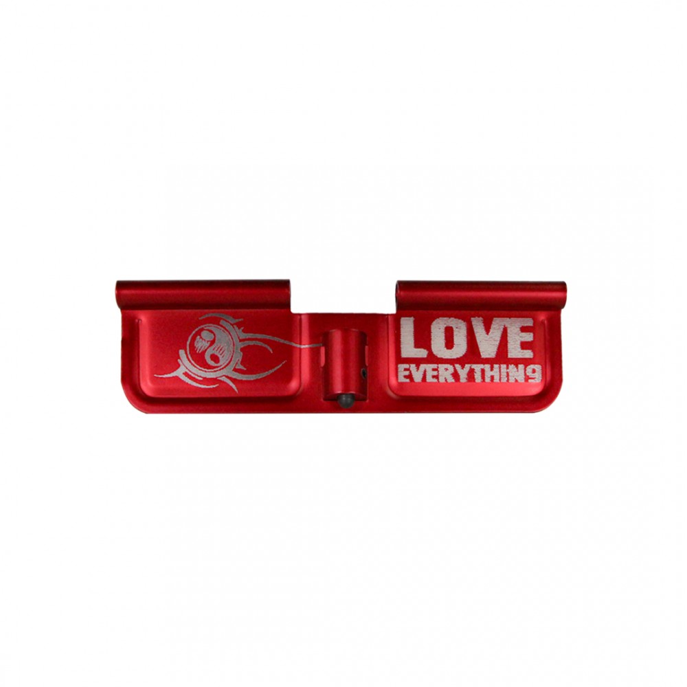 AR-15 Ejection Port Cover | Dust Cover Assembly |RED- Fear Nothing - Love Everything