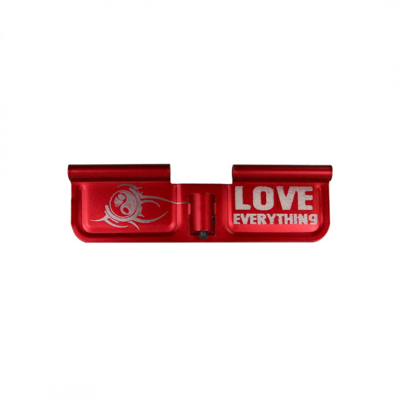 AR-15 Ejection Port Cover | Dust Cover Assembly |RED- Fear Nothing - Love Everything