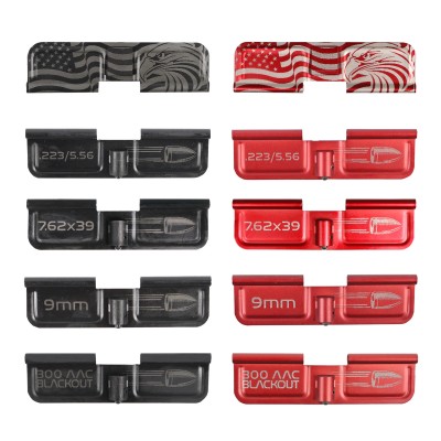 AR-15 / 300BLK / 7.62x39 / 9MM Ejection Port Door Cover | Patriotic W/ Caliber Engraving
