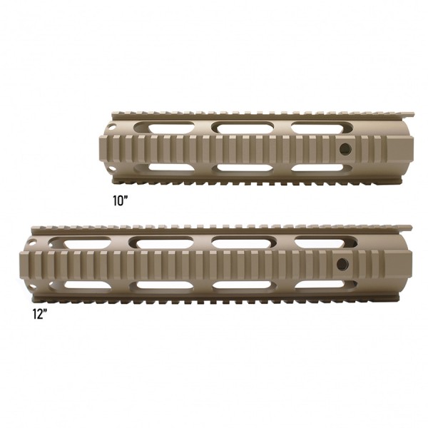 CERAKOTE FDE| AR-15 Free Float Quad Rail Handguard -Length Option CERAKOTE FDE| AR-15 Free Float Quad Rail Handguard -Length Option