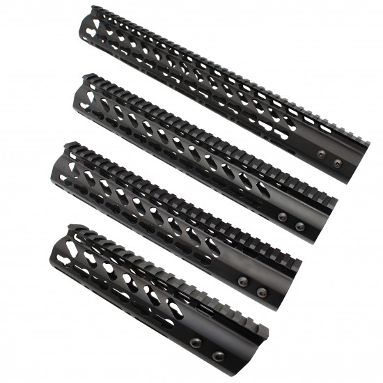 AR-15 Super Slim Keymod Free Float Handguard 223 556 Steel Barrel Nut AR-15 Super Slim Keymod Free Float Handguard 223 556 Steel Barrel Nut