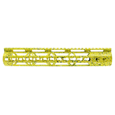 CERAKOTE SPLATTER LEM | AR-15 12'' Ultra Slim Keymod Handguards V2 - Base LEM - Pattern - SGY.WHI.ZBG - W/ Steel Barrel Nut