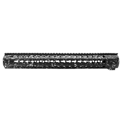 CERAKOTE SPLATTER SLV | AR-15 16'' Free Float Keymod Handguard Rail System - Base BLK - Pattern - SLV