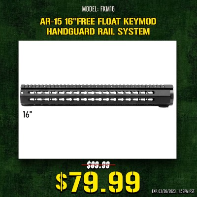 AR-15 16''Free Float Keymod Handguard Rail System 
