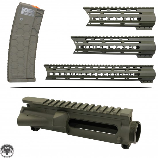 Cerakote OD-Green | AR-15 Mil-Spec Upper Receiver and Handguard W/ Hexmag |Made In U.S.A Cerakote OD-Green | AR-15 Mil-Spec Upper Receiver and Handguard W/ Hexmag |Made In U.S.A