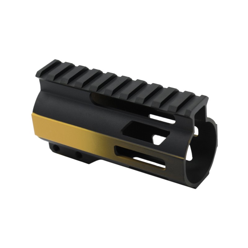 CERAKOTE GRADIENT GOLD| AR-15 4" M-Lok Super Slim Free Float Handguard W/ 2" & 3" M-Lok Rail Sections