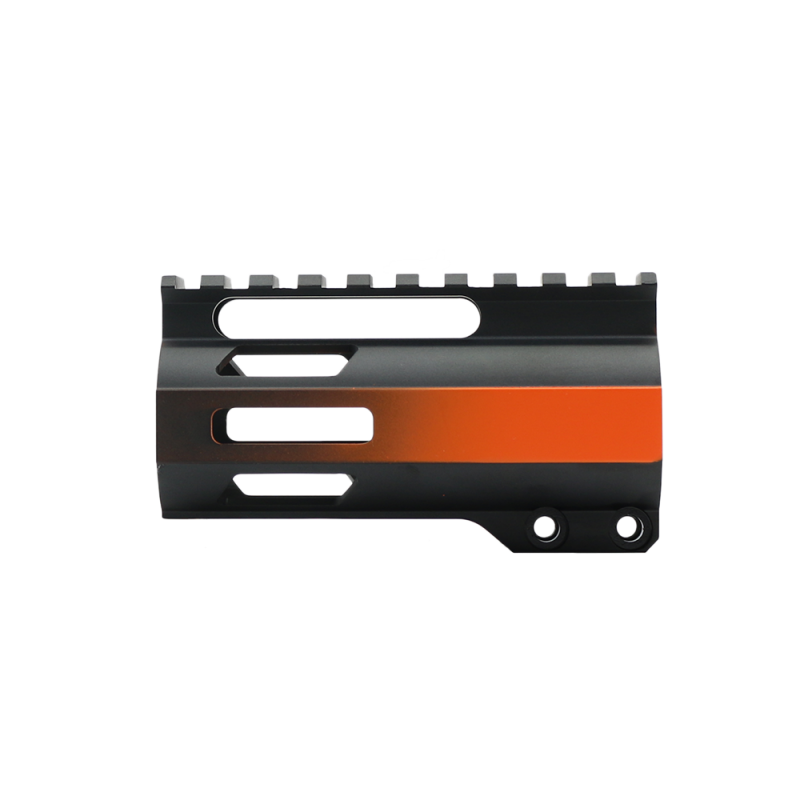 CERAKOTE GRADIENT HUNTER ORANGE| AR-15 4" M-Lok Super Slim Free Float Handguard W/ 2" & 3" M-Lok Rail Sections