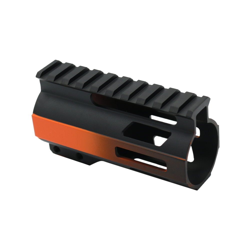 CERAKOTE GRADIENT HUNTER ORANGE| AR-15 4" M-Lok Super Slim Free Float Handguard W/ 2" & 3" M-Lok Rail Sections