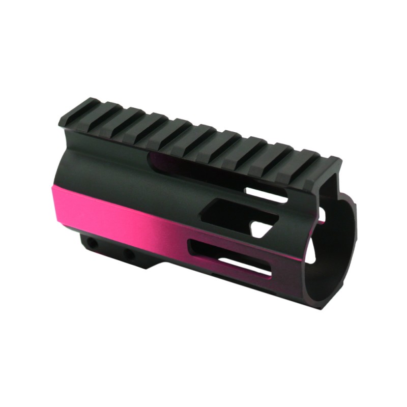 CERAKOTE GRADIENT PINK| AR-15 4" M-Lok Super Slim Free Float Handguard W/ 2" & 3" M-Lok Rail Sections