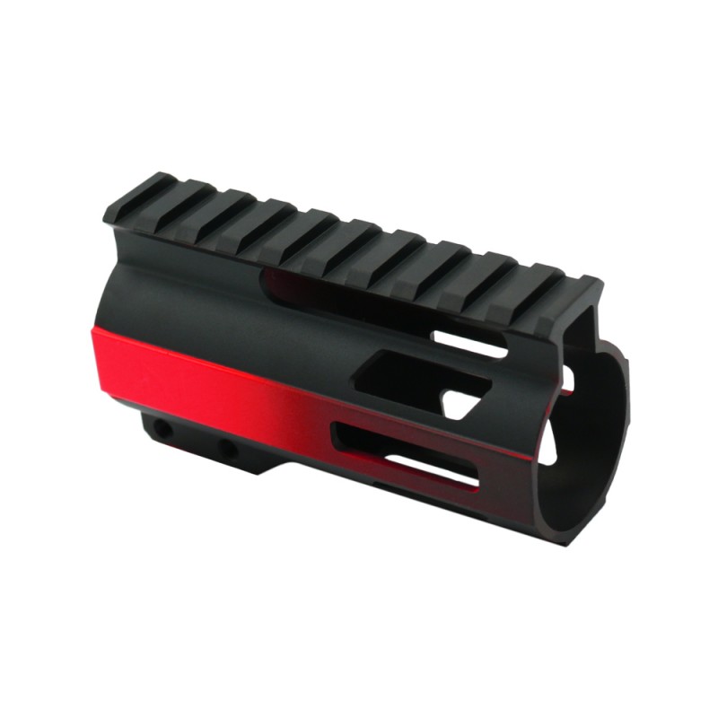 CERAKOTE GRADIENT RED| AR-15 4" M-Lok Super Slim Free Float Handguard W/ 2" & 3" M-Lok Rail Sections