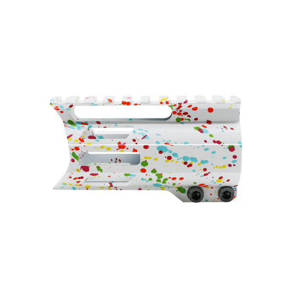 CERAKOTE SPLATTER WHI| AR-15 4" Combat M-Lok Handguard "C" Cut- Base WHI - Pattern - RGB.RED.PNK.ORG.LEM.ZBG CERAKOTE SPLATTER WHI| AR-15 4" Combat M-Lok Handguard "C" Cut- Base WHI - Pattern - RGB.RED.PNK.ORG.LEM.ZBG