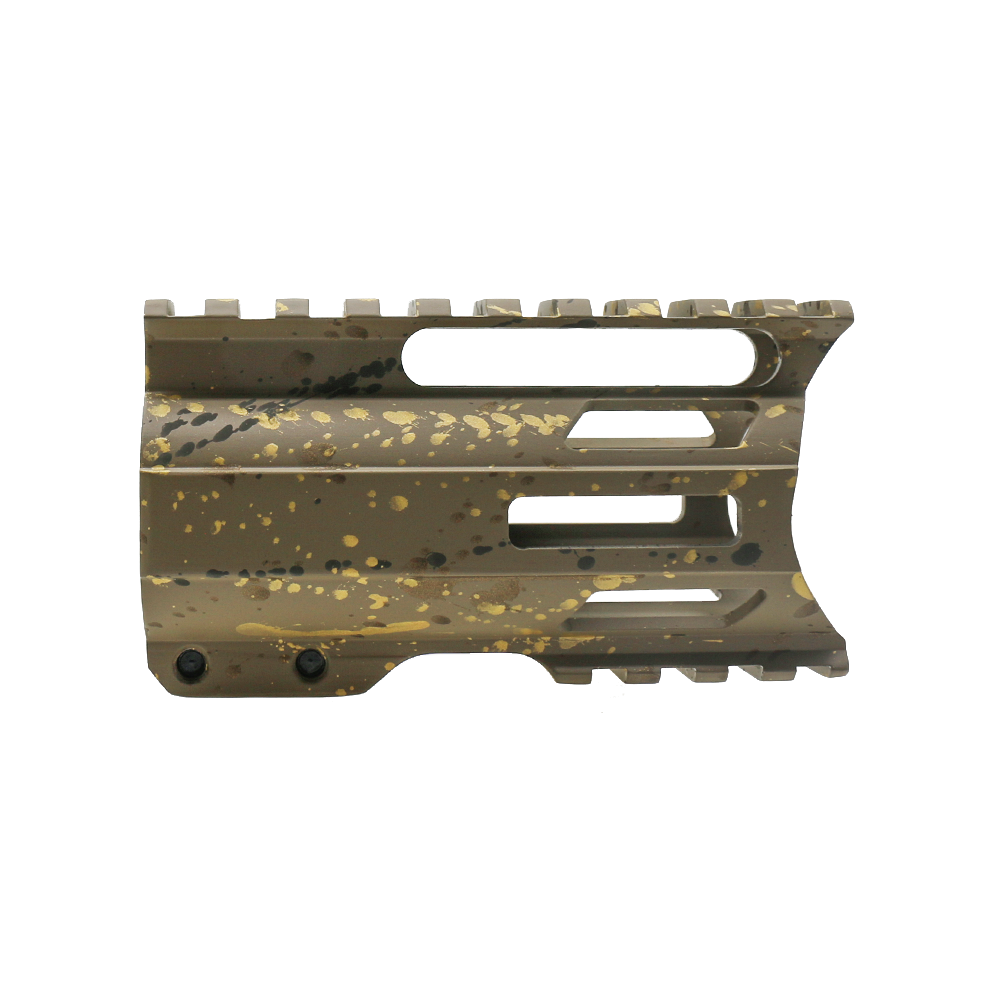 Cerakote Splatter| AR-15 4'' Combat Modular M-Lok Handguard "C" Cut -BASE FDE- PATTERN-BBR-ODG-GOLD Cerakote Splatter| AR-15 4'' Combat Modular M-Lok Handguard "C" Cut -BASE FDE- PATTERN-BBR-ODG-GOLD