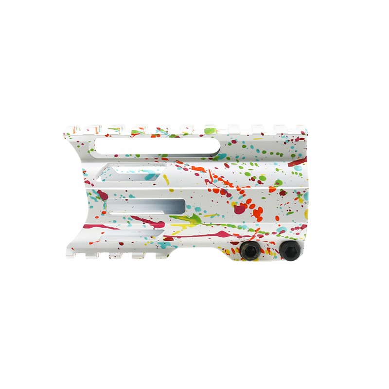 Cerakote Splatter| AR-15 4'' Combat Modular M-Lok Handguard "C" Cut -BASE BRIGHT WHITE- PATTERN- RGB-RED-PNK-ORG-LEM-ZBG Cerakote Splatter| AR-15 4'' Combat Modular M-Lok Handguard "C" Cut -BASE BRIGHT WHITE- PATTERN- RGB-RED-PNK-ORG-LEM-ZBG