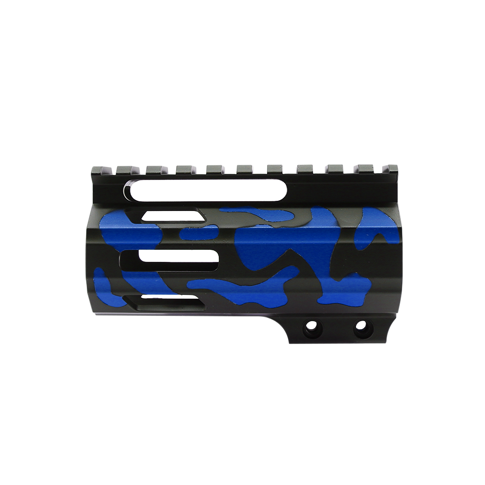 CERAKOTE CAMO BLU | AR-15 4" Parallelogram M-Lok Handguard - Base BLK - Pattern - BLU - Made in USA CERAKOTE CAMO BLU | AR-15 4" Parallelogram M-Lok Handguard - Base BLK - Pattern - BLU - Made in USA
