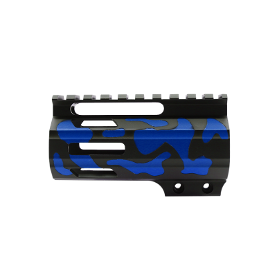 CERAKOTE CAMO BLU | AR-15 4" Parallelogram M-Lok Handguard - Base BLK - Pattern - BLU - Made in USA