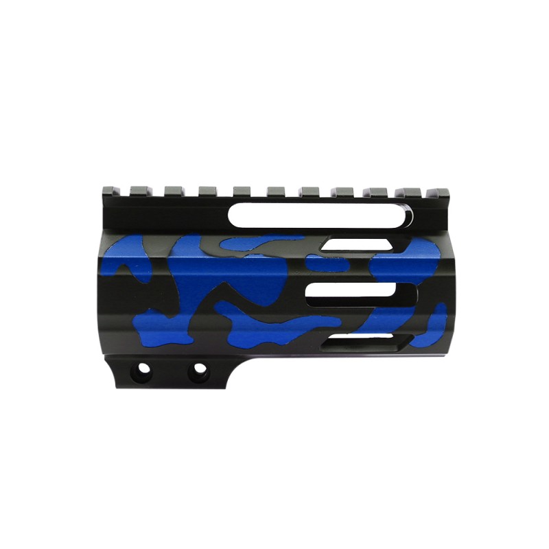 CERAKOTE CAMO BLU | AR-15 4" Parallelogram M-Lok Handguard - Base BLK - Pattern - BLU - Made in USA CERAKOTE CAMO BLU | AR-15 4" Parallelogram M-Lok Handguard - Base BLK - Pattern - BLU - Made in USA
