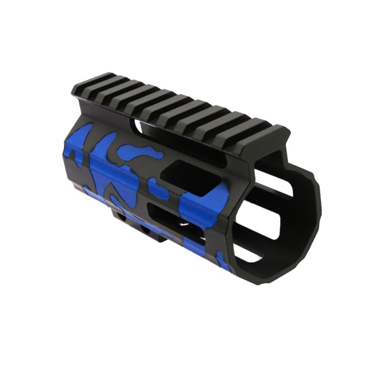 CERAKOTE CAMO BLU | AR-15 4" Parallelogram M-Lok Handguard - Base BLK - Pattern - BLU - Made in USA CERAKOTE CAMO BLU | AR-15 4" Parallelogram M-Lok Handguard - Base BLK - Pattern - BLU - Made in USA