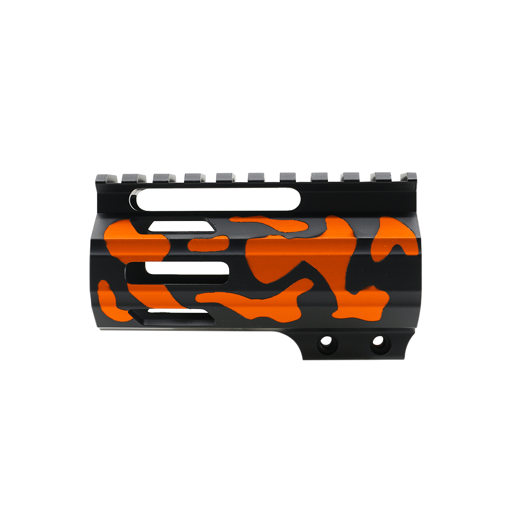CERAKOTE CAMO ORG | AR-15 4" Parallelogram M-Lok Handguard - Base BLK - Pattern - ORG - Made in USA CERAKOTE CAMO ORG | AR-15 4" Parallelogram M-Lok Handguard - Base BLK - Pattern - ORG - Made in USA