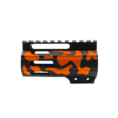 CERAKOTE CAMO ORG | AR-15 4" Parallelogram M-Lok Handguard - Base BLK - Pattern - ORG - Made in USA