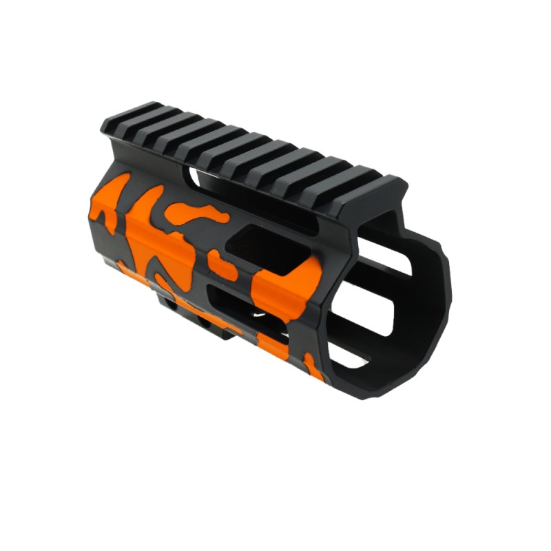 CERAKOTE CAMO ORG | AR-15 4" Parallelogram M-Lok Handguard - Base BLK - Pattern - ORG - Made in USA CERAKOTE CAMO ORG | AR-15 4" Parallelogram M-Lok Handguard - Base BLK - Pattern - ORG - Made in USA