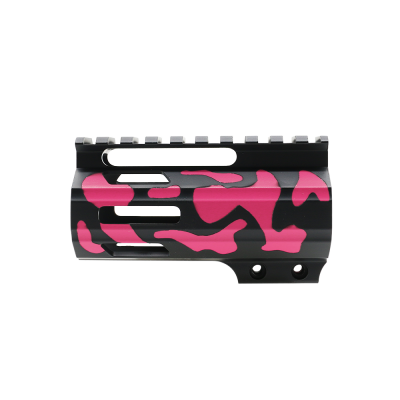 CERAKOTE CAMO PNK | AR-15 4" Parallelogram M-Lok Handguard - Base BLK - Pattern - PNK - Made in USA