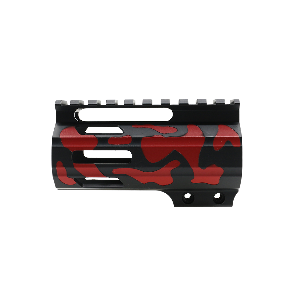 CERAKOTE CAMO RED | AR-15 4" Parallelogram M-Lok Handguard - Base BLK - Pattern - RED - Made in USA CERAKOTE CAMO RED | AR-15 4" Parallelogram M-Lok Handguard - Base BLK - Pattern - RED - Made in USA
