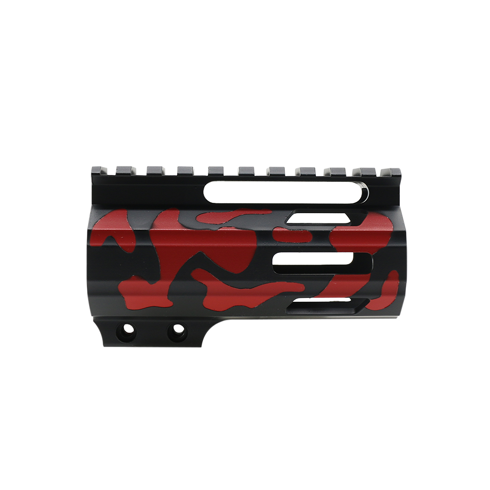 CERAKOTE CAMO RED | AR-15 4" Parallelogram M-Lok Handguard - Base BLK - Pattern - RED - Made in USA CERAKOTE CAMO RED | AR-15 4" Parallelogram M-Lok Handguard - Base BLK - Pattern - RED - Made in USA