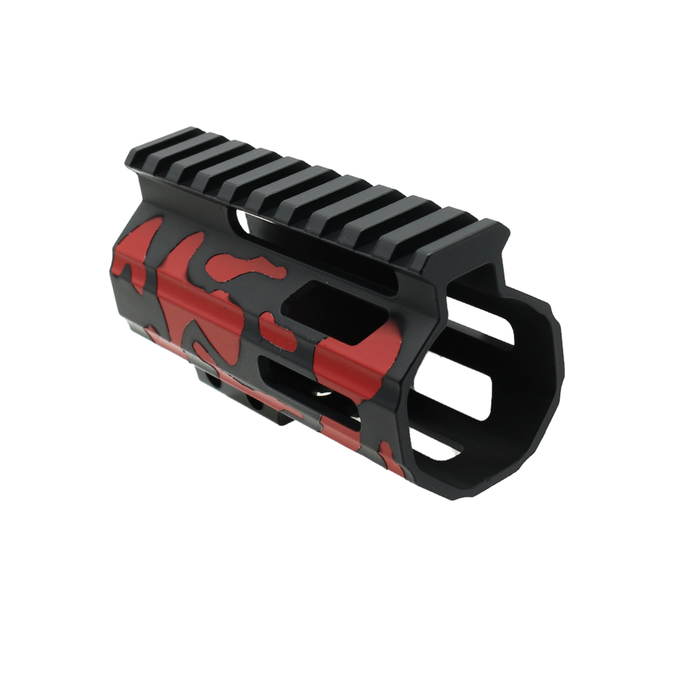 CERAKOTE CAMO RED | AR-15 4" Parallelogram M-Lok Handguard - Base BLK - Pattern - RED - Made in USA CERAKOTE CAMO RED | AR-15 4" Parallelogram M-Lok Handguard - Base BLK - Pattern - RED - Made in USA